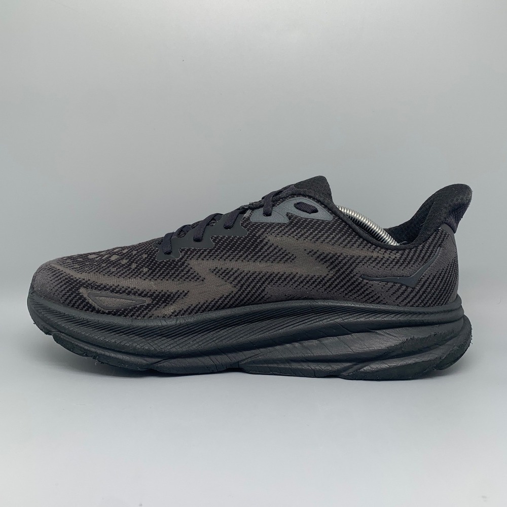 Hoka One Clifton 9 Black Running Shoes Men's Size 12.5D - Picture 6 of 10